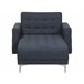 Beliani Chaise longue Poliéster ABERDEEN Grafito