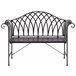 Beliani Banco Hierro MILAZZO 130x45 Negro