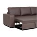 Chaise longue reversible piel sintética con cama HARRY Blanco
