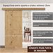 Kit Instalacion Puerta Corredera MDF, Aleación de Aluminio HOMCOM 200 Marron