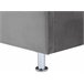 Beliani Cama con somier Terciopelo METZ 168x217 Gris Oscuro