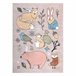 Alfombra FUN Forester para niños animales bosque 240x330 Beige