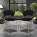 2 piezas, silla de comedor, silla de cocina, silla de salón Negro