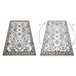 Alfombra MATEO 8037/944 Moderna marco flores estructural 160x220 Gris