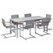 Beliani Conjunto de comedor COSOLETO Gris