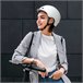 Casco Safe&Go Negro L patinete bici Movilidad Urbana Luz LED frontal y trasera Gridinlux Blanco
