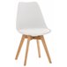 Silla Linares En Estilo Nórdico Natural/ Blanco