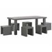 Beliani Conjunto de comedor TARANTO Gris