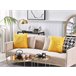 Beliani Cojín decorativo PINUS 45x45 Amarillo