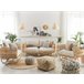 Beliani Conjunto de jardín Ratán DOLCEDO Blanco/ Beige