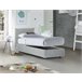 Cama individual en tela Blanco