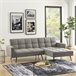 Chaise longue con cama FLO reversible 3 plazas gris Gris
