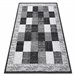 Alfombra BCF Morad RAFIA Rectángulos geométrico 300x400 Negro/ Gris