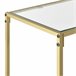 Mesa Consola Alajärvi en acero con tablero de vidrio 100 Dorado