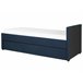 Beliani Cama con somier Poliéster MARMANDE 86x214 Azul Marino