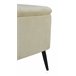 Taburete tapizado en terciopelo con patas de metal Beige