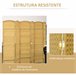 Biombo Polipropileno HOMCOM, hogar - decoración Marron