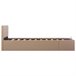 Cama canapé hidráulica cuero sintético 100x200 Marron