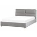 Beliani Cama con somier Terciopelo BATILLY 174x224 Gris