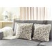 Beliani Cojín decorativo LIVISTONA Blanco/ Beige