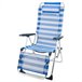 Silla tumbona plegable playa rayas c/cojín Aktive Azul