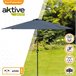 Parasol hexagonal 300 cm color antracita mástil aluminio Aktive Garden Gris