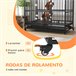 Jaula para Perros Acero PawHut, mascotas - accesorios para perros Negro