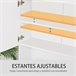 Alacena de Cocina Melamina de Madera HOMCOM, hogar - cocina Blanco