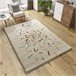 Alfombra shaggy geométrica BREMEN - ATTICGO 60x120 Blanco
