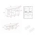 Set Naturale con patas Buffet-Mueble tv 140cm Roble/Negro Marron