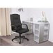 Silla de escritorio DAN de piel sintética negra Negro