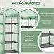 Invernadero de Jardín Acero, PE Outsunny Invernadero de Jardín Acero, PE Outsunny Verde
