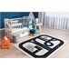 Alfombra FUN Track para niños calle pueblo 80x150 Blanco/ Negro