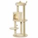 Árbol para Gatos Aglomerado de Madera, Felpa, Sisal PawHut Crema