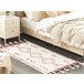 Beliani Alfombra de pelo corto KENITRA Blanco/ Beige