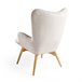 ANGEL CERDA Sillón tapizado tela capitoné Beige