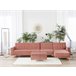 Beliani Sofá modular Terciopelo ABERDEEN Rosa