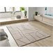 Alfombra diseño cuadros en relieve DIENA - ATTICGO 120x170 Blanco
