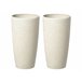 Beliani Conjunto de 2 macetas ABDERA Beliani Conjunto de 2 macetas ABDERA Beige