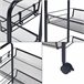 [en.casa] Carrito de cocina Tromsø con 3 cestas acero Negro