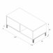 Mesa de café efecto madera 100x50 Blanco/ Madera