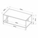 Mesa de centro Kumlinge rectangular con 1 estante metal 110x55 Blanco