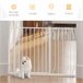 Barrera de Seguridad de Perros Acero, ABS PawHut Blanco