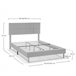 Estructura de cama tapizada Silvi 150x190 Beige