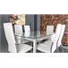 Mesa de cristal templado 150x90 Blanco