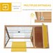 Jaula para Conejos Madera de Abeto, Metal PawHut Marron