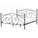 Beliani Cama con somier Metal DINARD 187x208 Negro