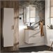 Conjunto mueble lavabo individual y columna Adriel Beige