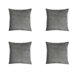 Acomoda Textil – 4 Fundas de Cojín Terciopelo. Gris
