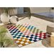 Alfombra geométrica con relieve de interior/exterior MILA - ATTICGO 120x170 Multicolor